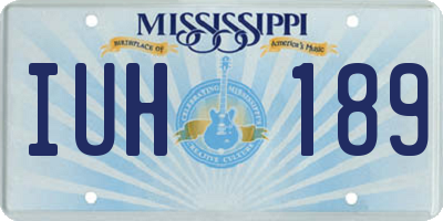 MS license plate IUH189