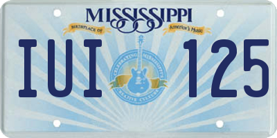 MS license plate IUI125
