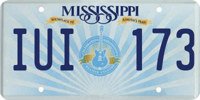 MS license plate IUI173
