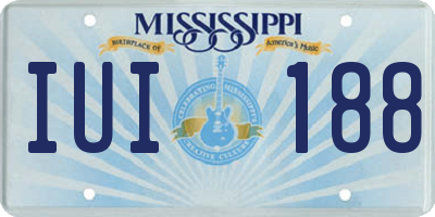 MS license plate IUI188