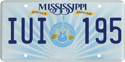 MS license plate IUI195