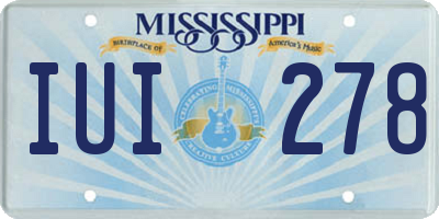 MS license plate IUI278