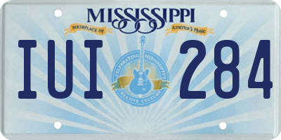 MS license plate IUI284