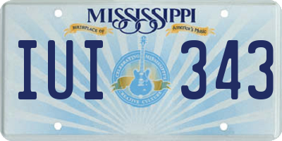MS license plate IUI343