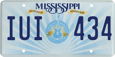 MS license plate IUI434