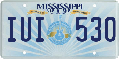 MS license plate IUI530