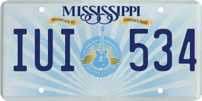 MS license plate IUI534