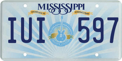MS license plate IUI597
