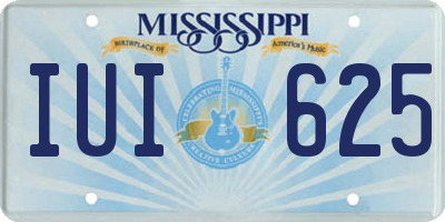 MS license plate IUI625