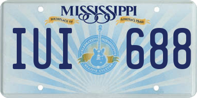 MS license plate IUI688