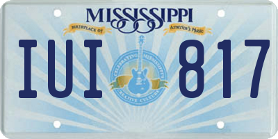 MS license plate IUI817