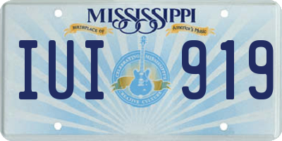 MS license plate IUI919
