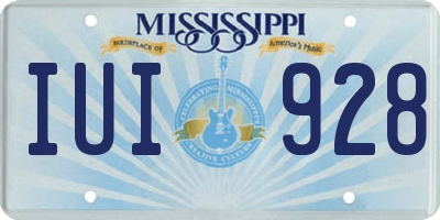 MS license plate IUI928
