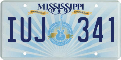 MS license plate IUJ341