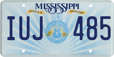 MS license plate IUJ485