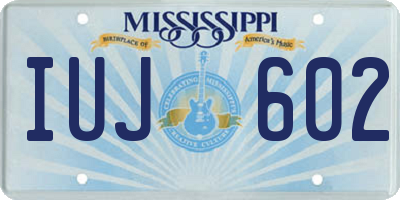MS license plate IUJ602