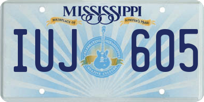 MS license plate IUJ605