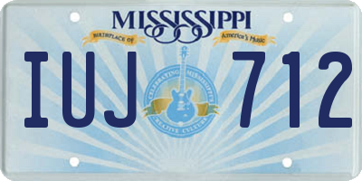 MS license plate IUJ712