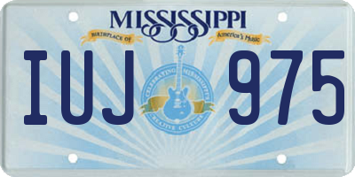 MS license plate IUJ975
