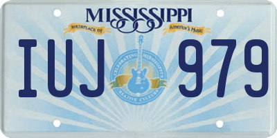 MS license plate IUJ979
