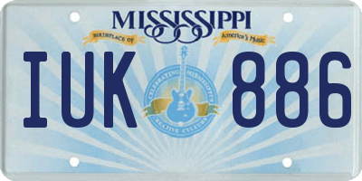 MS license plate IUK886