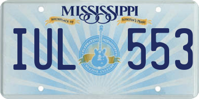 MS license plate IUL553