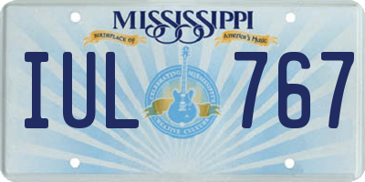 MS license plate IUL767