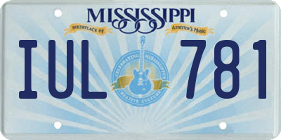 MS license plate IUL781