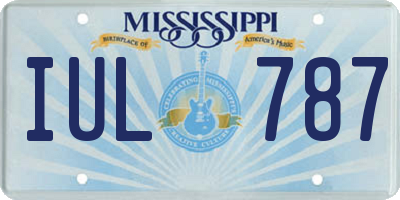MS license plate IUL787