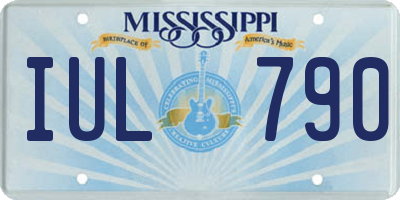 MS license plate IUL790