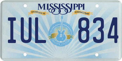 MS license plate IUL834