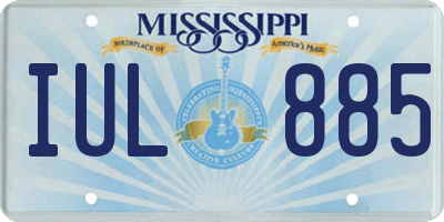 MS license plate IUL885