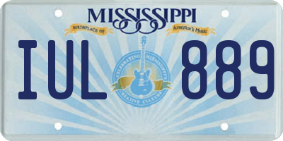 MS license plate IUL889