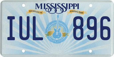 MS license plate IUL896