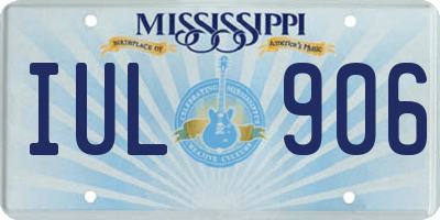 MS license plate IUL906