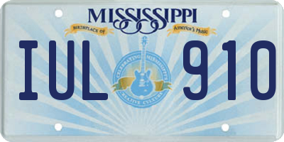 MS license plate IUL910