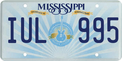 MS license plate IUL995