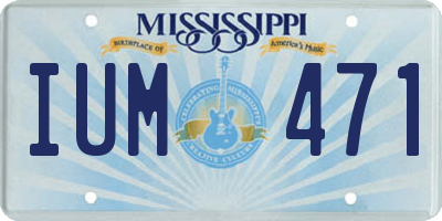 MS license plate IUM471