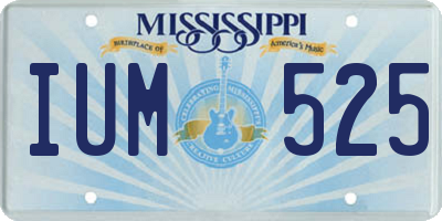 MS license plate IUM525