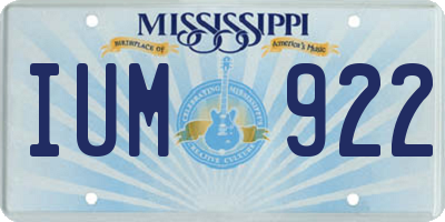 MS license plate IUM922