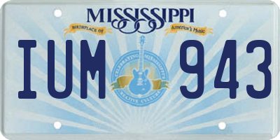 MS license plate IUM943