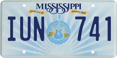 MS license plate IUN741