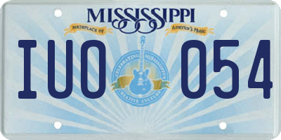 MS license plate IUO054