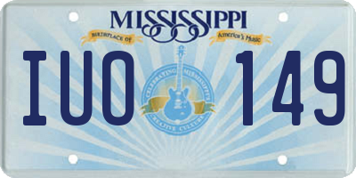 MS license plate IUO149