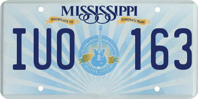 MS license plate IUO163