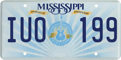 MS license plate IUO199