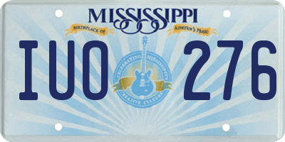 MS license plate IUO276