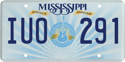 MS license plate IUO291