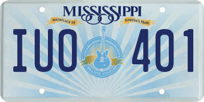 MS license plate IUO401