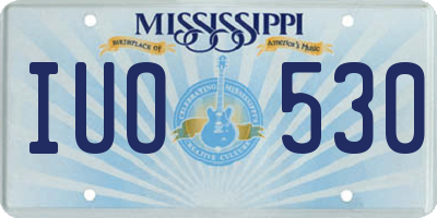 MS license plate IUO530